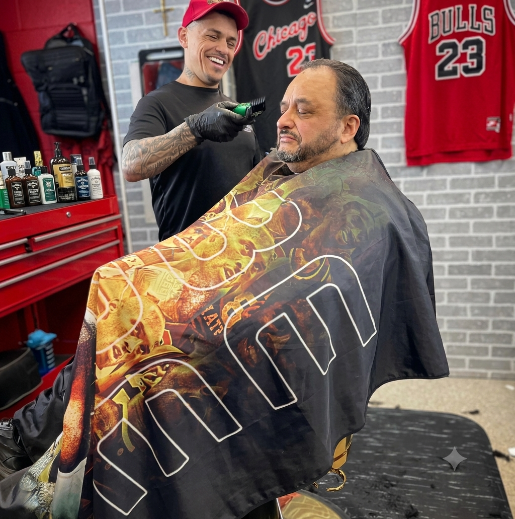 Branden Guzman, master barber and owner of Blazin Fadez